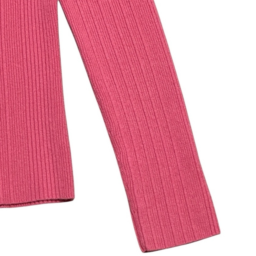 THEORY Pink Sweater Silk Cashmere Size S Soft Party Casual Work Luxury Textured - Picture 2 of 6